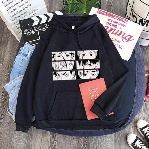Autumn Winter Sweatshirt Haikyuu Manga Anime Hoodies Casual Sweatshirt Men Women Hoodies Long Sleeve Oversized Hooded SUNOWE