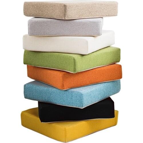 Thicken 35D High-density Sponge Cushion Living Room Sofa Linen Cushion Chair Back Cushion Thickness 8CM Office Chair Mat JU31925