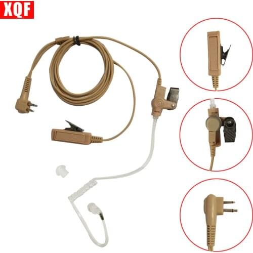 XQF 10PCS Beige Flesh Color Covert Acoustic Tube Earpiece For Motorola GP88 Radio etc