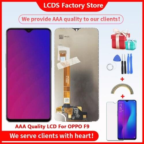 6.3“ Grade AAA Quality LCD For OPPO F9 LCD With Frame LCD Display Screen For OPPO F9 LCD With Frame Display Screen 10-Touch