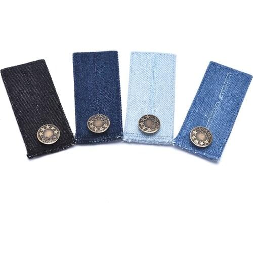 1pc Unisex Jeans Extension Button Waist Expander Pants Adjustment Waist Button Belt Extension Buckle