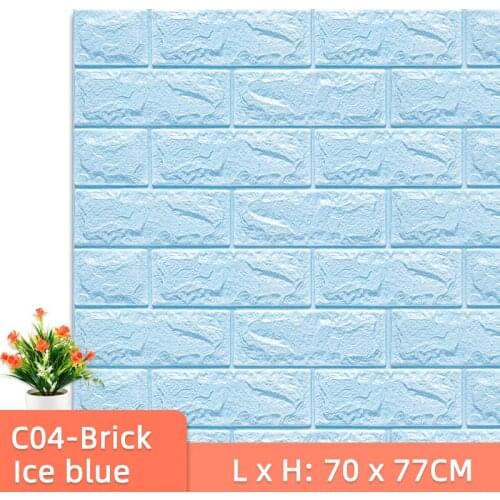 10pcs 3D Brick Wall Stickers DIY Foam Waterproof Wall Decor Covering Wallpaper For TV Background Kids Living Room Decoration