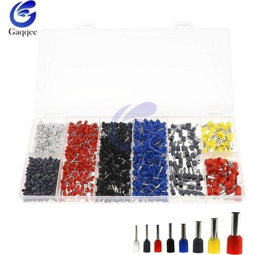1200pcs Bootlace cooper Ferrules kit set Wire Copper Crimp Connector Insulated Cord Pin End Terminal Terminals