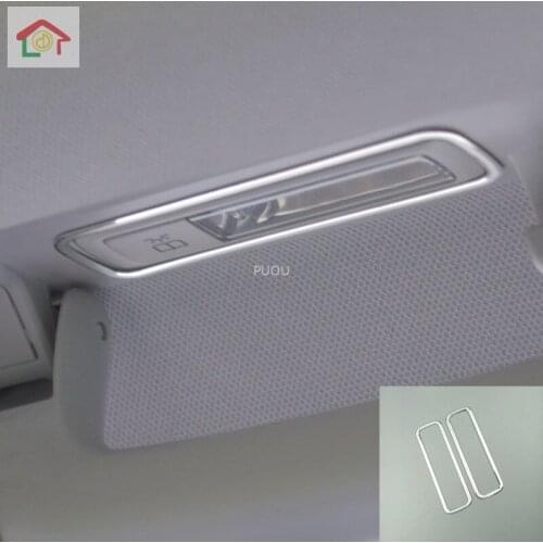 2pcs Car Roof Reading Lamp frame decoration cover trim for Mercedes Benz New C class W205 GLC X253 2015-2020