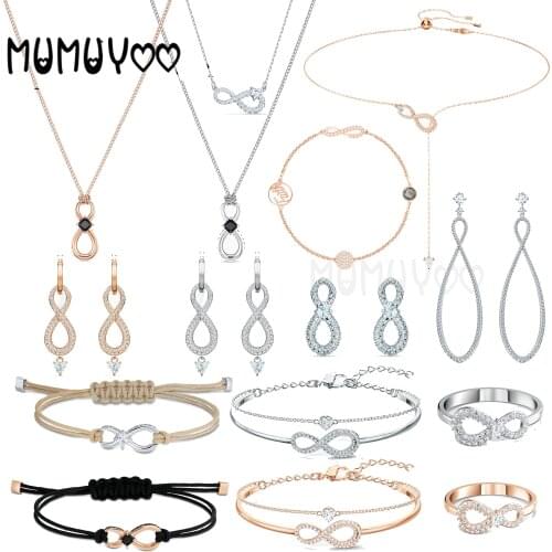 2020 Fashion Jewelry SWA 1: 1 Charming Heart-shaped 8-shaped Bracelet Suitable For Female Girls Wedding Romantic Gifts