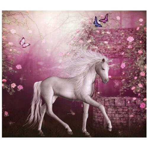 3d customized wallpaper European-style garden Whitehorse TV backdrop photo wall murals wallpaper Home Decoration