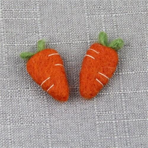 5pcs 100% Wool Small Radish Finished DIY Handmade Materials Accessories Felt Pom Pom Wholesale Felt Wool Wool Felt Doll