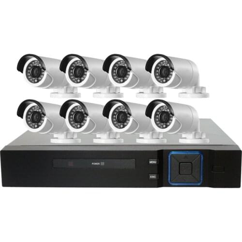 8CH CCTV System 1080N HDMI DVR 4PCS 1080P IR Outdoor Water-Proof Bullet Camera