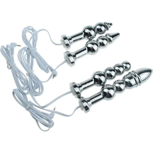 Dual Electrodes Electric Shock Anal Plug Set Medical Themed Toys Anal Dildo Sex Toys Ass Butt Plug for Women Female Sex Products