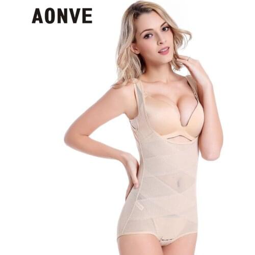 Aonve Thin Summer Bodysuit Women Modeling Strap faja Weight Loss Belly Sheath Underwear For Women Reducing Girdles Shapewear