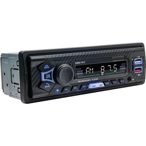 1 Din BT Radio Car 12V Stereo MP3 Player FM Radio Dual USB Port Auto Audio Support U Disk Player Multimedia Autoradio Player