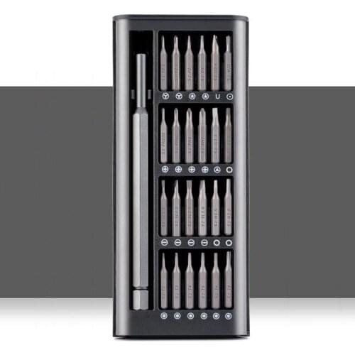 Free Shipping CRV Mobile Phone Disassembly Tool Box Unlock Repair Magnetic Adsorption Batch Bits 25-in-1 Screwdriver Set P9-1027
