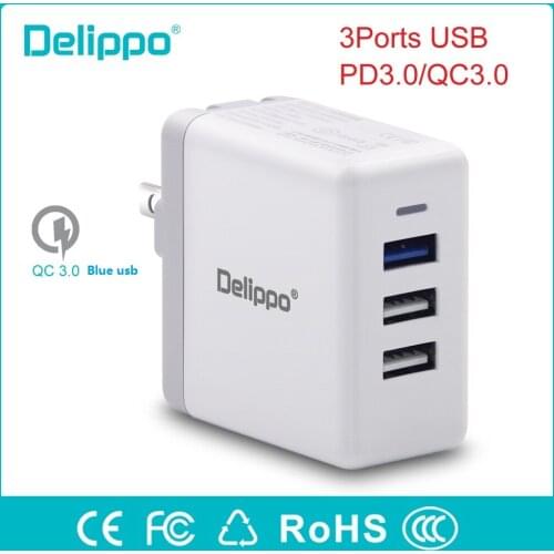 Quick Charger 3 ports USB QC3.0 Wall Travel Mobile Phone tablet Charger Universal For iphone X 7 8 samsung xiaomi huawei lg