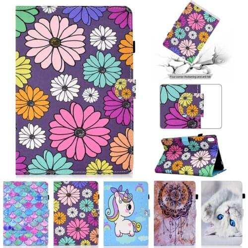 Tablet Cover For Lenovo Xiaoxin Pad P11 TB J606F Case Flower Painted Magnetic Wallet Cover For Lenovo P11 TB-J606F J606N J606L