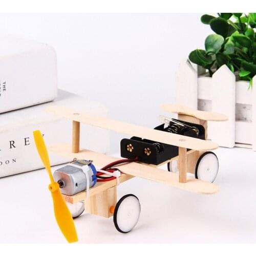 Child Fun Explore Technology Small Production Electric Glide Airplane Boys Girls DIY Science Make Material Package Physical Toys