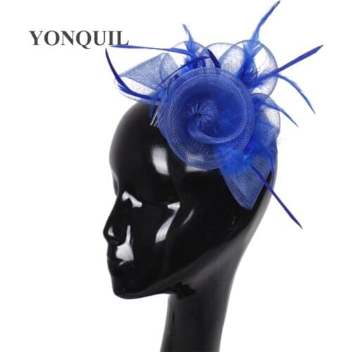 Royal Blue Hair Fascinator Accessory Crinoline Headwear Women Hair Combs Hair Accessories Retail Multiple Colors Available FS37