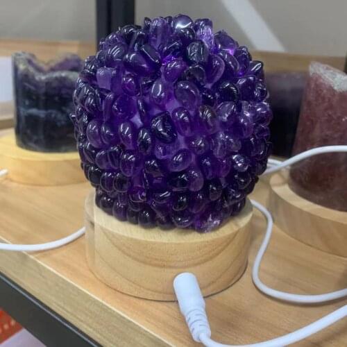 Natural amethyst lamp, home decoration (Desk lamp)