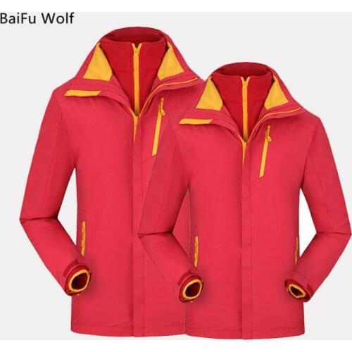 Outdoor Jacket Elasticity Fabric Hiking Jackets Men 2020 New Fleece Lining Keep Warm Coat Women Camping Windbreaker