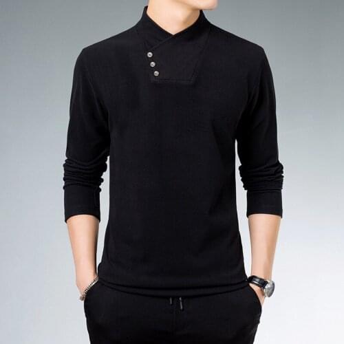 Mens Sweater European and American Well-designed Mens Half-high Collar Long-sleeved Mens Large Size Pullover Sweater