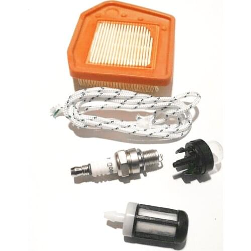 5Pcs Air Filter Spark Plug Kit Fitment: For STIHL FS240 FS310 FS360 FS410 FS460 Strimmers Part Trimmer Mower Accessories