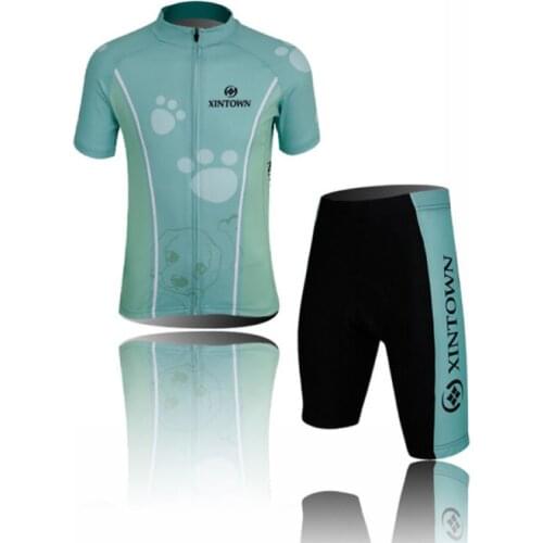 2017 New Children Cycling Jersey Sets Breathable Short Sleeve Cycling Clothing Ropa Ciclismo Summer Kids Bicycle Sportswear