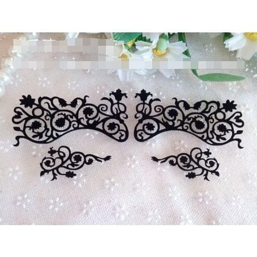 NEW Halloween Cosmetic Artistic Hollow Out Paper Cutting Eye Stickers Makeup Eyeliner Sexy Lace Shadow Mask For Women Makeup