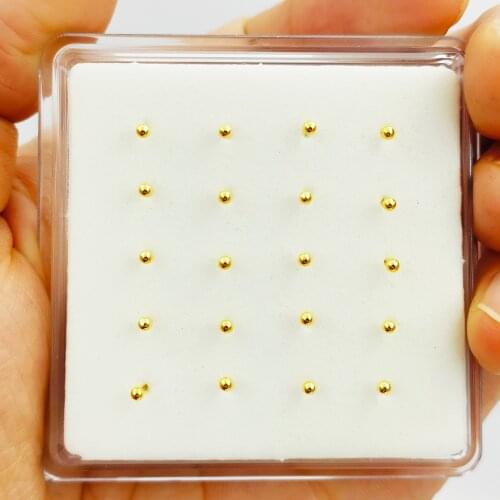 925 sterling silver 1.8mm Ball Nose piercing fashion nose pin bone siver nostril stud 20pcs/pack