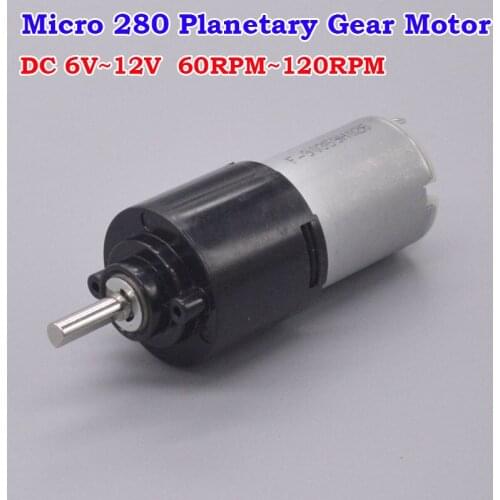 DC 6V~12V Reduction Reducer Motor 120RPM Slow Speed Micro 280 Planetary Gearbox Gear Motor DIY Robot Smart Car Model