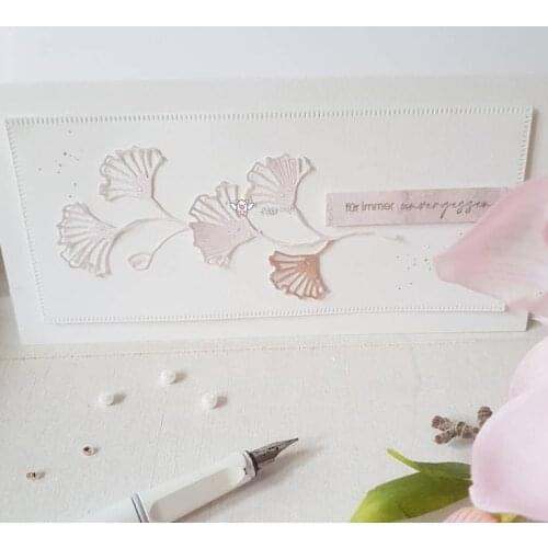 Mmao Crafts Metal Steel Cutting Dies Ginkgo leaves Stencil For DIY Scrapbooking Paper/photo Cards Embossing Dies