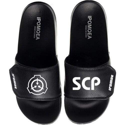 Unisex Anime SCP Foundation soft bottom PVC Casual buckle slippers babouche sandals Slides