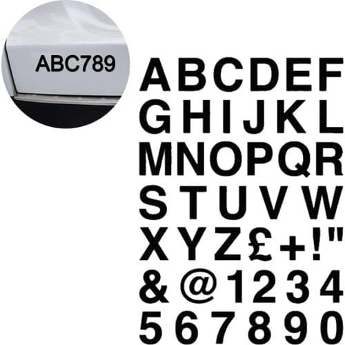 Reflective Waterproof Sunshade Car Styling Protection Sticker Personalized Alphabet Letters Digital Decorative Sticker Car Decor