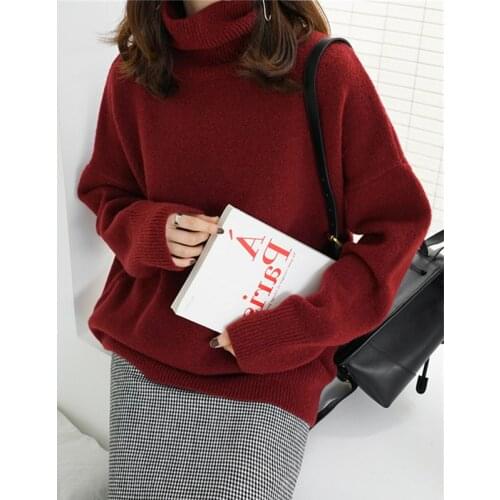 New Warm Sweaters for Women Winter Cashmere blended Turtleneck Fashion Female Pullovers Thick Long Sleeve Ladies Jumper