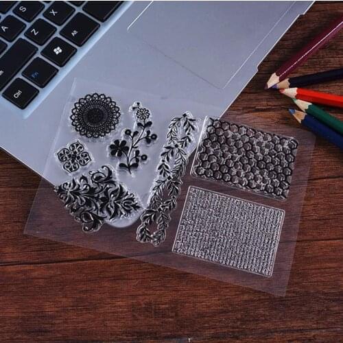 Vintage Frame Transparent Clear Retro Silicone Stamp/Seal for DIY Scrapbooking/photo Album Decorative Clear Stamp Sheets