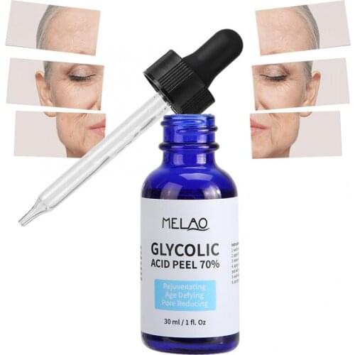 Improve acne skin nourish and brighten skin tone balance water oil 30% glycolic acid peel 70% serum repair solution shrink pores