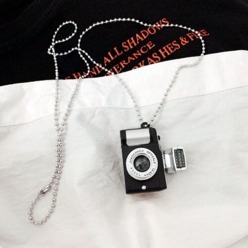 Camera Pendant Necklace Personality Punk Hip Hop Necklace Fashion Popular Student Couple Net Red Pendant Jewelry New 2021