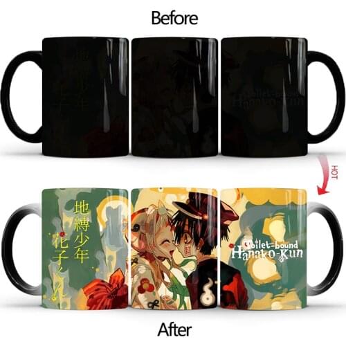 1Pcs New 350ml Cartoon Anime Hanako Kun Cold Water Color Change Mugs Milk Coffee Ceramic Cups Best Gift for Children Friends