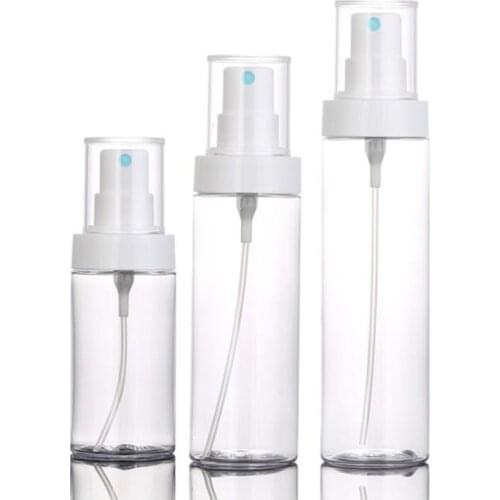 100PCS Portable small Transparent Plastic Empty Spray Bottle Refillable Bottles 80ml/120m F1613