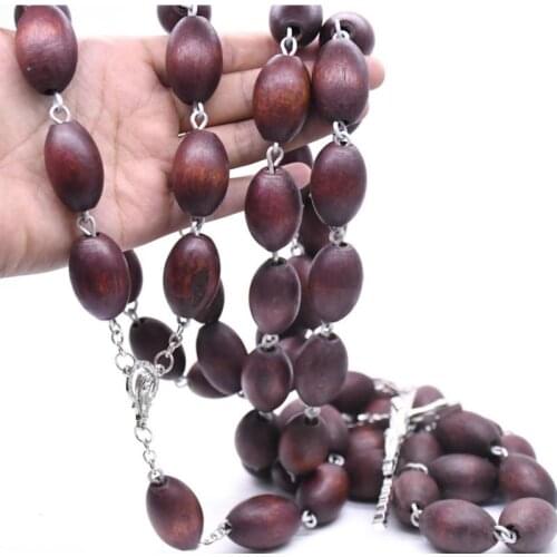 2pcs Wall rosary necklace cross religious decoration Catholic church wall rosary