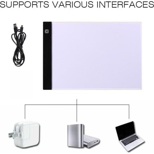 335*235*3.5mm A4 LED Light Tablet Pad Drawing Tablet Digital Graphics Pad Art Graphic Painting Writing Tables