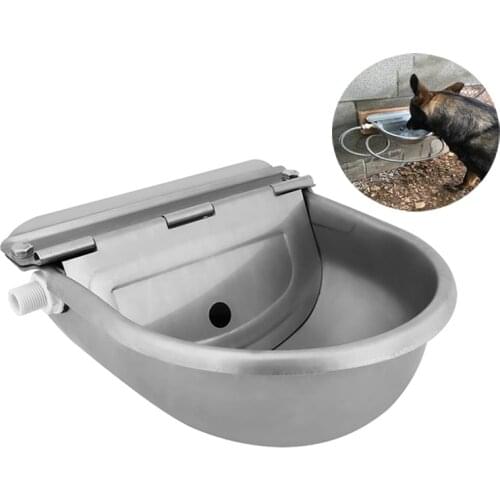 Large pet dog outdoor Drinking fountain 304 Stainless Steel Water Trough Horses Goats Sheep Float Bowl Automatic Waterer Cattle