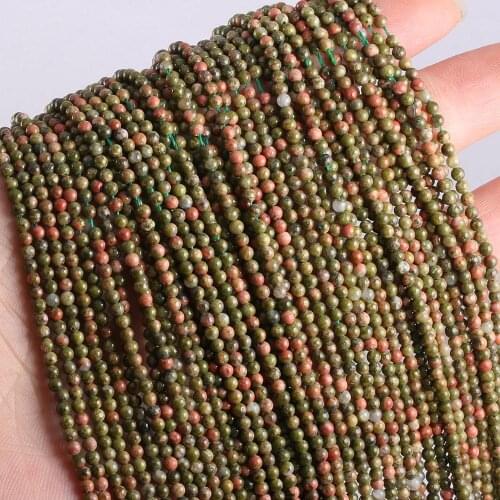 Wholesale Natural Stone Beads Unakite Beads for Jewelry Making Beadwork DIY Necklace bracelet accessories 2mm 3mm
