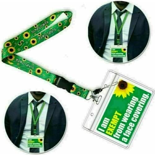ID Phone Rope Neck Straps Accessories Hidden Disabilities Sunflower Cute Lanyard Keychain Lanyards for Keys Badge