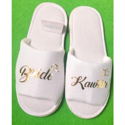 Personalized names Wedding bride bridesmaid Slippers,Bridal Party Slippers.Bachelorette party favors gifts,wedding favor gifts