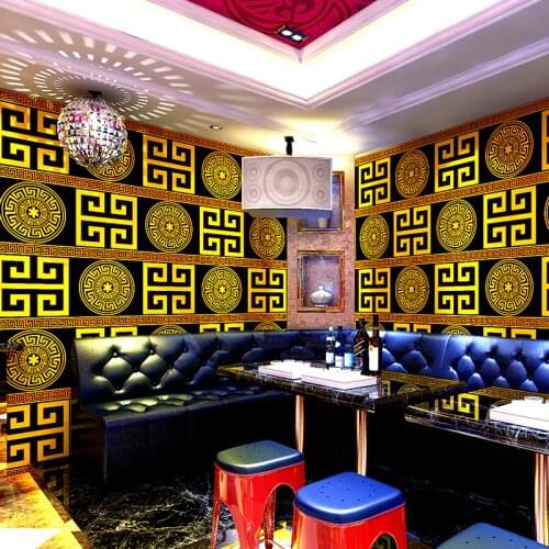 Chinese Traditional Wallpaper Mural Luxury ktv Room Bar Night Club Decoration Wallpapers Waterproof Vinyl PVC Wallpaper P113