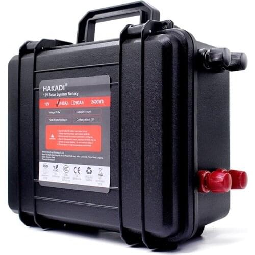 Lithium Iron Phosphate 12V 100Ah Rechargeable Battery For Soalr System Boat RV EV