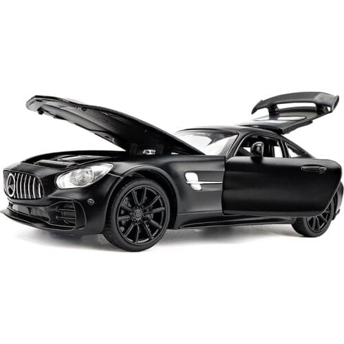 1:32 Model Car Boy Sound Light Toy Car Gift Collection with Acousto-optic Return Force Benz AMG GTR