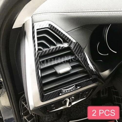 Carbon Fiber LHD Dashboard Side Air Vent Cover Trims For BMW X4 G02 X3 G01 2018 2019 2020