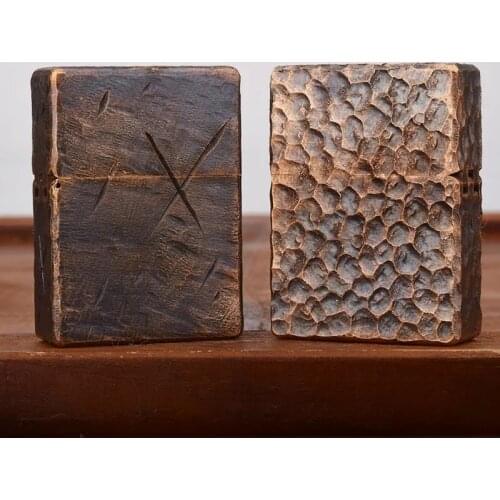 New product brass old mens personality lighter retro kerosene grinding wheel knife engraved windproof nostalgic lighter