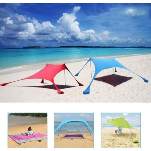 Beach Tent Beach Sunshade Sun Shade Tent Camping Pergola Outdoor Windproof Beach Tent Sunshade Gazebo With Sandbag tents