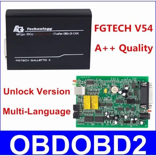 Best Quality FG TECH V54 Auto ECU Chip Tuning Programmer FGTech Galletto 4 V54 Master BDM OBD Multi-Languages Free Ship